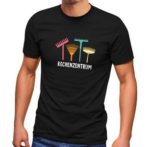 Herren T-Shirt Rechenzentrum Informatiker Geschenk Programmierer Spruch Wortspiel lustig Fun-Shirt Moonworks® schwarz 4XL