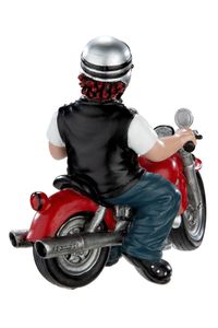GILDE Clown, "Heavy Biker", Motorradmotiv, Kunstharz, mehrfarbig, , L. 7 cm, B. 14 cm, H. 12 cm 35417