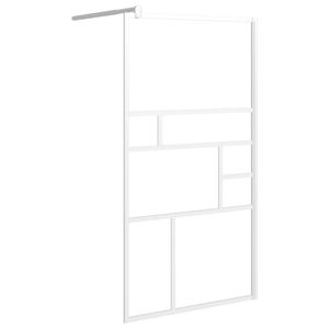 vidaXL Duschwand für Walk-In Dusche 100x195 cm ESG-Glas Weiß