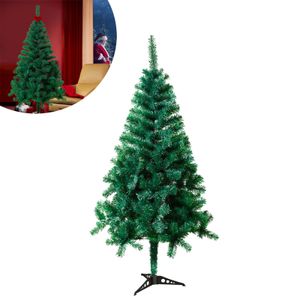 LZQ 120cm vánoční stromek Umělý jedlový stromek Deco vánoční stromek Zelený PVC umělý stromek včetně stojanu