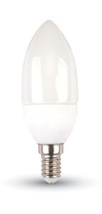 LED Glühbirne - SAMSUNG CHIP 5.5W E14 Kunststoff Candle 6400K weiß 173