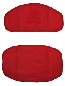 roba Sitzverkleinerer, Hochstuhleinlage 'Canvas rot', 2-teiliges Sitzkissen für Treppenhochstühle