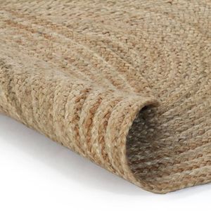 vidaXL Teppich Jute Geflochten 150 cm Rund