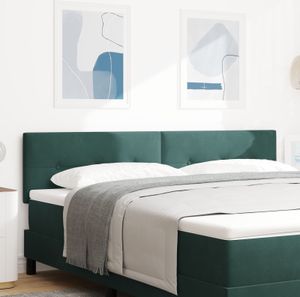 čelná doska LED vidaXL s prešívaním gombíkov tmavozelená 90 cm zamat