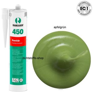 Ramsauer 450 Sanitär 1K Silikon Dichtstoff 310ml Kartusche apfelgrün