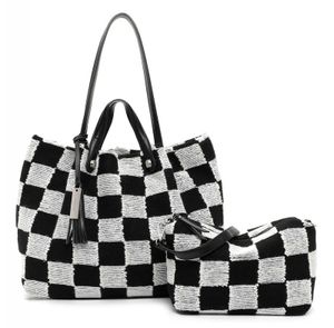 SURI FREY Schultertasche July City Shopper Black / White schwarz weiß SURI FREY Schultertasche July City Shopper Black / White schwarz weiß