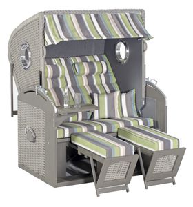 Sunny Smart Strandkorb 305 Z Comfort XL Pinie stone-grey Stoff 1226