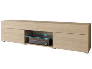 Minio, TV-Schrank, TV-Lowboard "Care" 180 cm, stehend, LED, Gaja Eiche Farbe