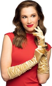 Edle Hollywood Gala Handschuhe gold