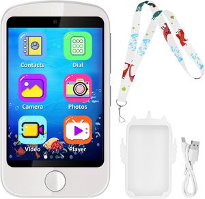 Dětské chytré hodinky s funkcí volání, 2,8" dotykový displej, dětský mobilní telefon Smartphone s fotoaparátem, hudebním přehrávačem, logickými hrami, s 8G SD kartou, pro děti, chlapce, dívky, bílý
