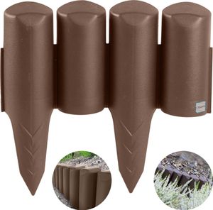 Záhradný plot 2,5 m Obruba trávnika Palisade Brown