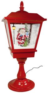 Christmas Paradise Schneiende LED Tischlaterne 65 cm, Weihnachtslaterne, Motiv Santa Claus