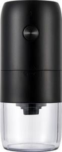Elektrische Kegelmahlwerk-Kaffeemühle USB Wiederaufladbare Kaffeemühle Portable Home Grinder Schwarz