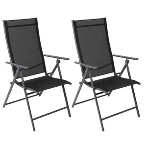 Albatros Gartenstühle 2er Set Aruba – Gartenstühle Klappbar mit robustem Metallgestell und hoher Belastbarkeit – bequeme Klappstühle auch als Terrassenstühle oder Balkonstühle