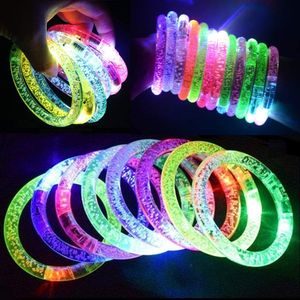 LED Glowstick Armband, 12 Stück und 12 Ersatzbatterien blinkend Armreif blinkleucht Leuchtarmbänder für Kinder Geburtstag Party Disco Halloween Weihnachten(zufällige Farbe)