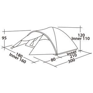 Easy Camp Zelt Quasar 300 für 3 Personen Grün