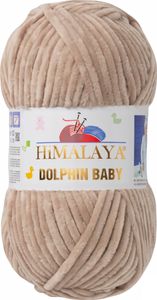 Strickfein Himalaya Dolphin Baby super Bulky Chenille Garn Wolle strickgarn 100 gr 80317 - hellbraun