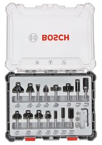 Bosch Fräser-Set 15-teilig Schaft 8mm 2607017472 für Oberfräse