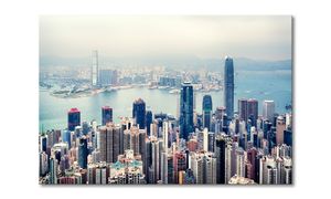 WandbilderXXL - Gedrucktes Leinwandbild  "Hongkong Skyline" 120x80cm