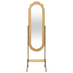 Hohe Qualität - HM Freistehender Spiegel Helles Holz 46x48x164 cm, im einzigartiger Stil, Luxus und Glamour,  DE