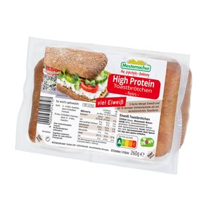 Mestemacher High Protein feine Toastbrötchen mit viel Eiweiß 260g