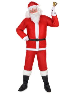 Weihnachtsmann Komplett-Kostüm Weihnachten rot-weiss