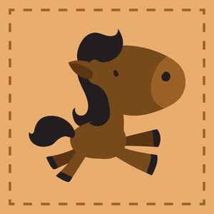 Baby Kinder Handtuch Seiftuch - Pferd - 100% Baumwolle - 30x30 cm - süße Tier Motive