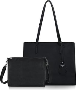 Handtasche, Damen Shopper Handtasche, Klassisch Elegante Schwarz Schultertaschen, Groß Damen Handtasche, ​Geschenke für Frauen inSchlichter Optik