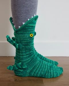 1 Paar Gestrickte Socken Weihnachtsschmuck, Socken uni gestrickte Tier Weihnachtsgeschenke für Kinder, Erwachsene -Grün