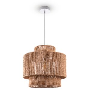 Pendelleuchte Esstisch Papier Boho Hängelampe Esszimmer Lampe E27 Rattan