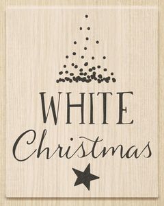 HEYDA 211800413 Stempel Weihnachten White Christmas Holz matt lackiert