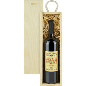 AM Met Dwójniak-Halber Geschenkset in einer leichten Holzbox | 750ml | 16% Alkohol Metwein | Polnische Produktion