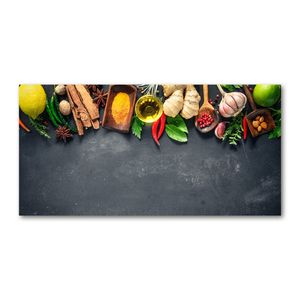 Tulup Acrylglas - Wandkunst - 100 x 50  cm - Bild auf Plexiglas® Dekorative Wand für Küche & Wohnzimmer - Essen & Getränke - Kräuter Gewürze - Mehrfarbig