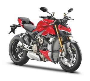 Modell Ducati Super Naked V4 Motorrad mit Ständer
