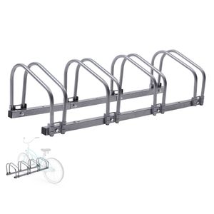 AREBOS stojan na 4 bicykle, viacnásobný stojan s rozstupom kolies 21 cm, držiak na bicykel so šírkou pneumatík 35-60 mm, stojan na bicykel 100 x 30 x 26 cm