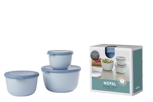 Mepal Schüssel Set Nordic Blue 3-teilig (500 ml, 1 und 2 Liter)