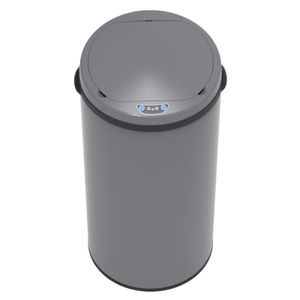 SVITA Sensor-Mülleimer 42L Stahl Mülleimer mit Sensor Elektrischer Abfalleimer Küche Automatik Mülleimer Grau