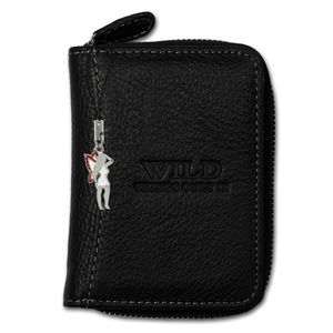 Wild Things Len kožená peňaženka Mini peňaženka čierna s RFID ochranou 8x2x11cm OPJ111S