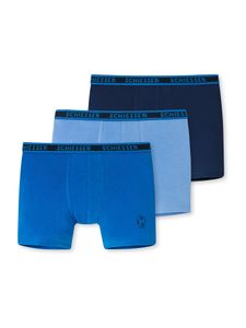 SCHIESSER Jungen Shorts 3er Pack - Unterhose, Hip Shorts, 92-140, stretch Hellblau/Blau/Dunkelblau (2) 116