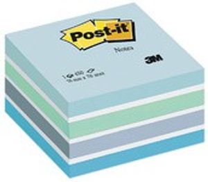 Post-it Haftnotiz Würfel 76 x 76 mm Pastell Blautöne 450 Blatt
