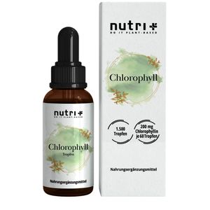 Chlorophyll Tropfen hochdosiert - Liquid Chlorophyll Drops - Flüssig ohne Zusatzstoffe - 50 ml - mit 200 mg Chlorophyllin