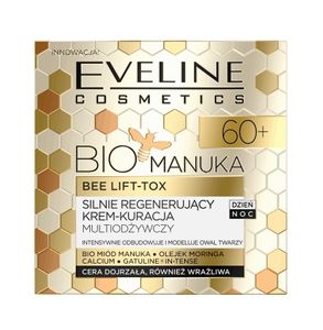 Eveline Bio Manuka Anti-Aging Gesichtscreme 60+ | Hyaluronsäure & Vitamin E | 50 ml