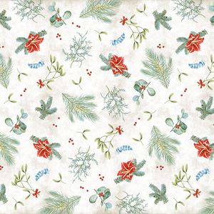 MANK Airlaid Tischdecke Amaryllis, 80 x 80 cm, 20 Stück - Einmal-Mitteldecke Weihnachten Floral
