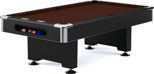 Automaten Hoffmann Billardtisch "Club Pro III", Chocolate, Simonis 860, 9 ft (Spielfeld 254x127 cm)