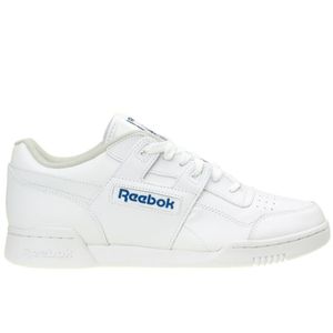 Reebok Workout Plus Herren Schnürung Vollnarben Leder Turnschuhe Weiß – 5,5 UK - 38,5 EU - 6,5 US / Weiß