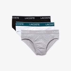 Lacoste Pack Off 3 Plain Black / White / Argent Chine XL