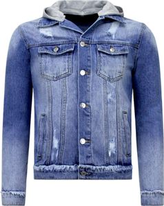 Blaue Jeansjacke Mit Kapuze RJ - M