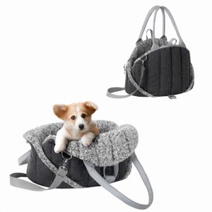 Taška pro psa, nastavitelná, popruh přes rameno, taška pro domácího mazlíčka, přepravní, taška pro kočku, cestovní taška, kempování, taška, Black Inari, 47x29x32 cm