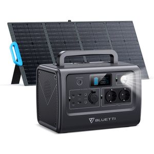 BLUETTI EB70 1000W (Peak 1400W) sivý solárny zásobník so solárnym panelom PV120 120W 716Wh Solárny generátor Generátor energie