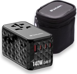 Verbatim GAN III UTA-10 2 X USB-C PD 140W & QC 4+/2 X USB-A
